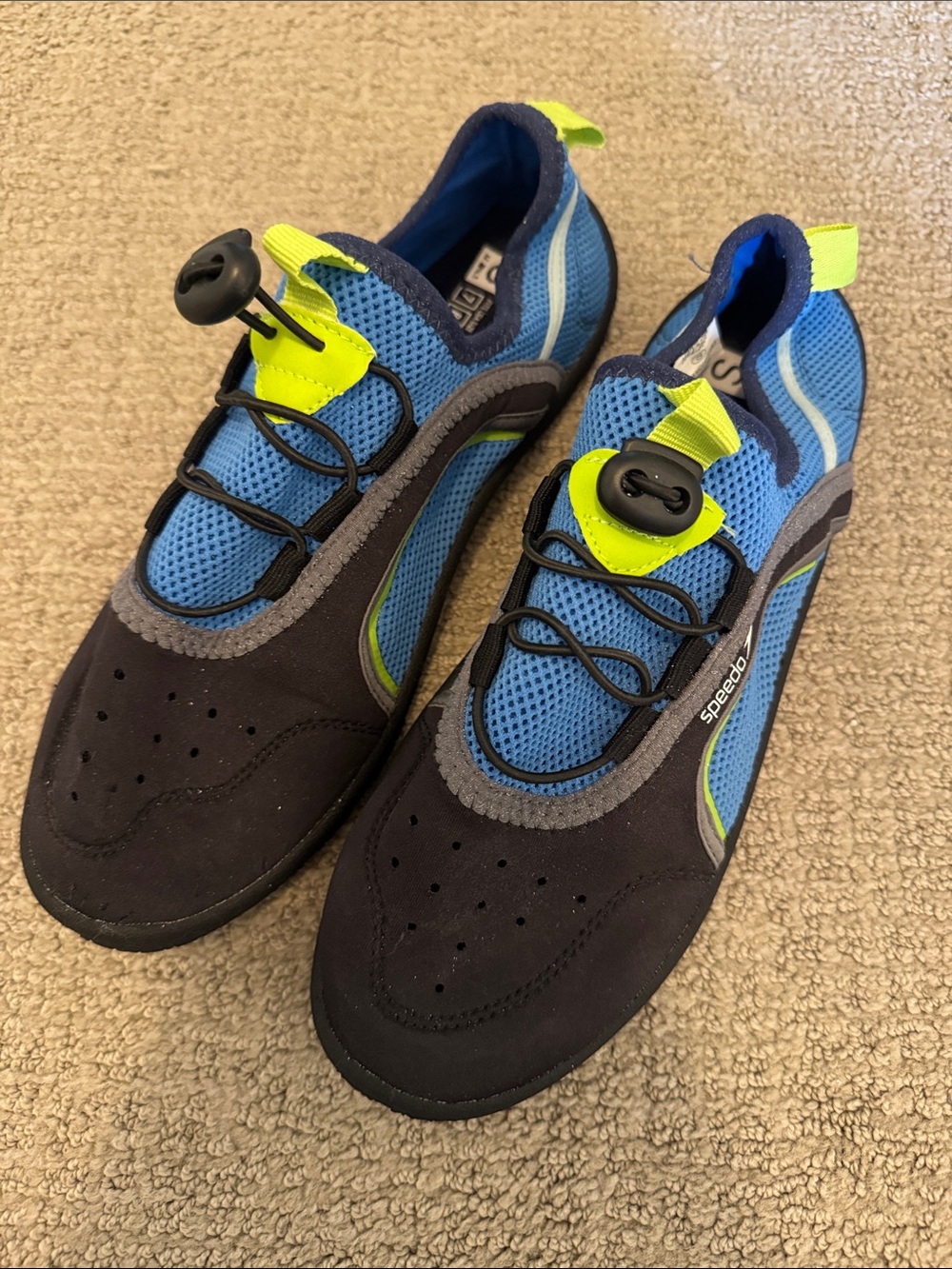 Speedo Blue, Black & Neon Water Shoes